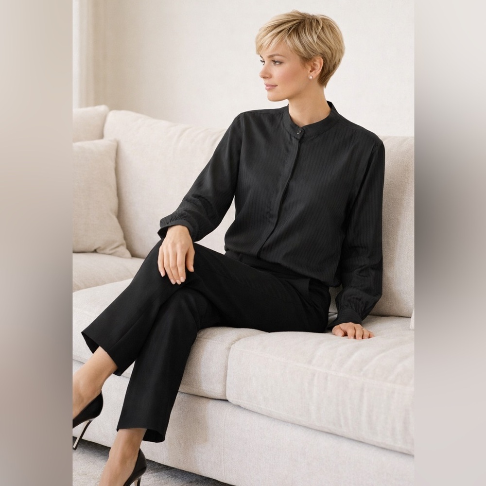 BooHoo Long Sleeve Button-front Blouse